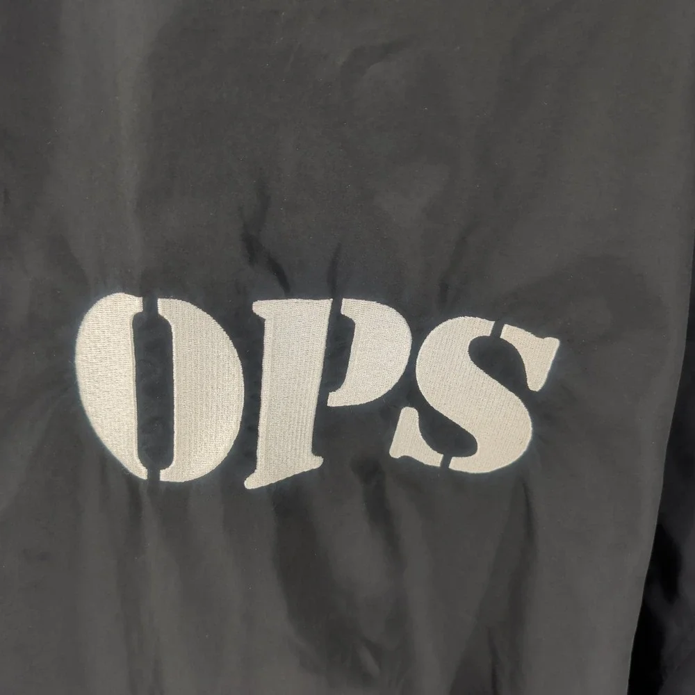 Vintage 90's Vantage OPS‎ Full Zip Hiking Windbreaker Jacket Black Size XL